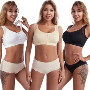 Front Closure Posture Corrector Lift <b>up</b> <b>Bra</b> Women <b>Push</b> <b>up</b> Cross Back Underwear Shockproof Sports Support Fitness Vest <b>Bras</b> S-5XL - Product Image 3