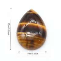 1 pièce 18x25mm Face de bague en cristal naturel en forme de goutte d'eau, Agate rouge et Améthyste, pour la fabrication de bijoux et accessoires de bague DIY