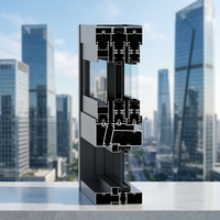 Sistema de ventanas y puertas de aleación de aluminio duradero, aislante del calor, moderno e insonorizado; ventanas correderas de ahorro energético de hasta 110 mm.