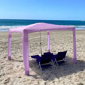 Guarda-sol portátil para cabana, guarda-chuva quadrado resistente ao vento para praia e guarda-chuva