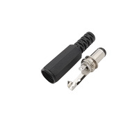 Connecteur d'alimentation CC 5,5 x 2,1 mm mâle femelle, coque en plastique noir, prise d'alimentation CC, adaptateur de prise 5,5 mm x 2,1 mm