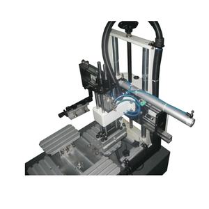Machine d'impression sérigraphique semi-automatique de bureau à grande vitesse avec plateau rotatif pour étiquettes et cartes, état d'occasion, moteur inclus - Product Image 3