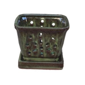 Cina vasi di fiori con fori per orchidea pianta con piattino - Product Image 4