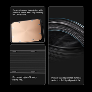 Sistema de Refrigeración Líquida Zeromaster 3D con Pantalla Curva de 360 mm y ARGB para CPU/LGA115X/1200/1700/1851 AM4/5, para Juegos - Product Image 4