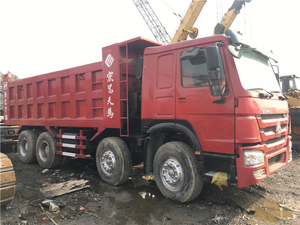 รถบรรทุก HOWO สีแดง รุ่น Heavy Duty พร้อมเครื่องยนต์ Weichai 340 แรงม้า ชั่วโมงการทำงานต่ำ มาตรฐานยูโร 5 ปี ผลิตปี 2024 รถดัมพ์ 8×4 - Product Image 2