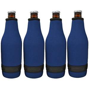 Beer Bottle Sleeves Easy Zipper Bottom Neoprene Insulated <b>Cooler</b> Covers Fit Standard 12oz Long <b>Neck</b> Bottles Enclosed Bottom - Product Image 1