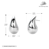 Boucles d'oreilles créoles géométriques Yunzhi personnalisées en argent 925 plaqué platine/or 18 carats, haute qualité, mode minimaliste, griffes classiques pour femme