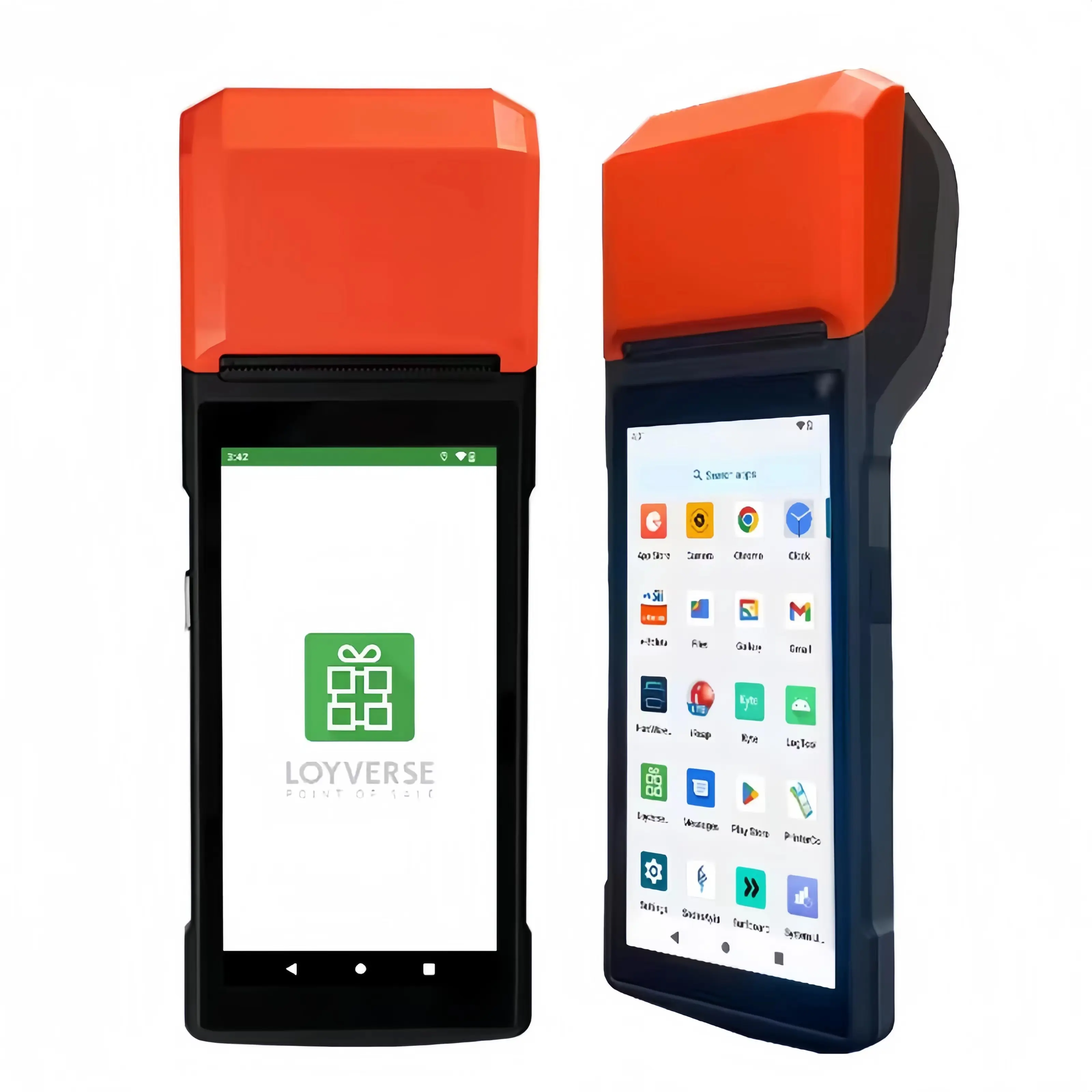 Mesin POS penagihan murah, 5.5 inci pencetak tanda terima ponsel POS Android 13 Terminal untuk Top-Up