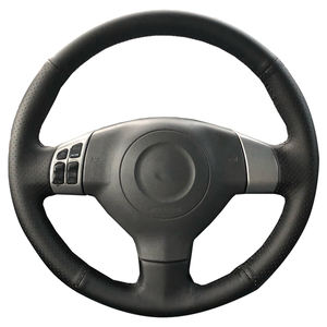 Cubierta de cuero de microfibra para <span class=keywords><strong>volante</strong></span> de coche, diseño deportivo cosido a mano, Compatible con <span class=keywords><strong>Suzuki</strong></span> SX4 <span class=keywords><strong>Alto</strong></span> Old Swift Opel Agila - Product Image 1