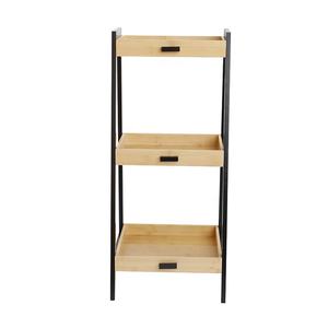 Étagère <span class=keywords><strong>de</strong></span> <span class=keywords><strong>rangement</strong></span> pour salle <span class=keywords><strong>de</strong></span> bain en bois <span class=keywords><strong>de</strong></span> bambou à 3 niveaux - Product Image 5