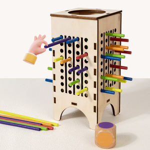 Creative Colorful Wooden Pick-Up Sticks Fun Educational Multiplayer <b>Toy</b> for Kids Adults Family Entertainment - Product Image 2