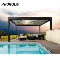 5x5 Personnalisé Taille En Plein Air En Aluminium Pergola Motorisé Gazebo Persiennes Toit Pergola Kits