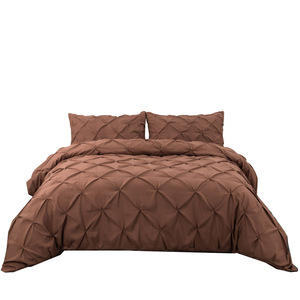 Amozan-ropa de cama encantadora, colcha cepillada de color liso <span class=keywords><strong>2021</strong></span>, funda de almohada, conjunto de 3 piezas - Product Image 6
