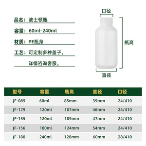 Botellas de Plástico Personalizables Estilo Boston con Hombro Redondo de 60ml y 120ml, Botella con Bomba para Tónico, Loción o Spray, Envase General - Product Image 3