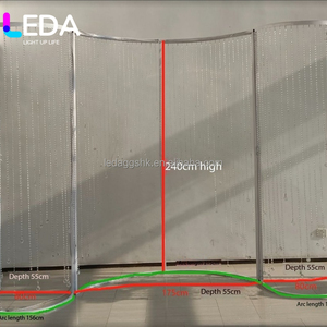 LEDA Outdoor Wedding Decoration S-Shape Crystal Hanging Wedding <b>Backdrop</b> Led Light <b>Stand</b> For Wedding Decoration - Product Image 4