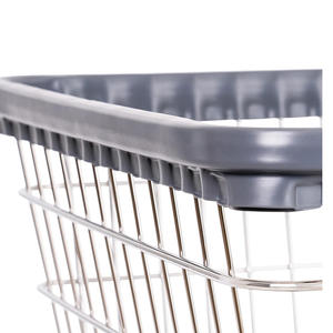 Chariot à linge roulant en acier Panier à linge en fil métallique avec roues Cadre en acier avec roulettes galvanisées de 4 pouces Chariot en fil métallique pour le linge - Product Image 2