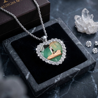 Collier personnalisable en forme de cœur pour couple, portrait doux, confession, bijoux de commerce extérieur
