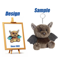 Porte-clés personnalisé en peluche Shengye Toys, motif chauve-souris en tissu de coton, design mignon pour accessoire de voiture bébé, pendentif personnalisable