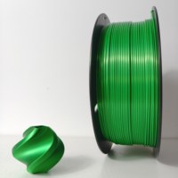 SILK GREEN Tiges de plastique pour moulage, impression 3D, couleur verte, 1,75 mm, haute qualité, nouveau modèle, longueur 330 m, poids net 1 kg