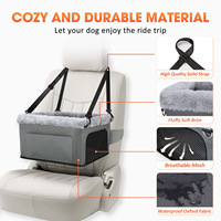 Siège de voiture pour animaux de compagnie imperméable pour petits chiens et chats, pliable, respirant, avec laisse de sécurité