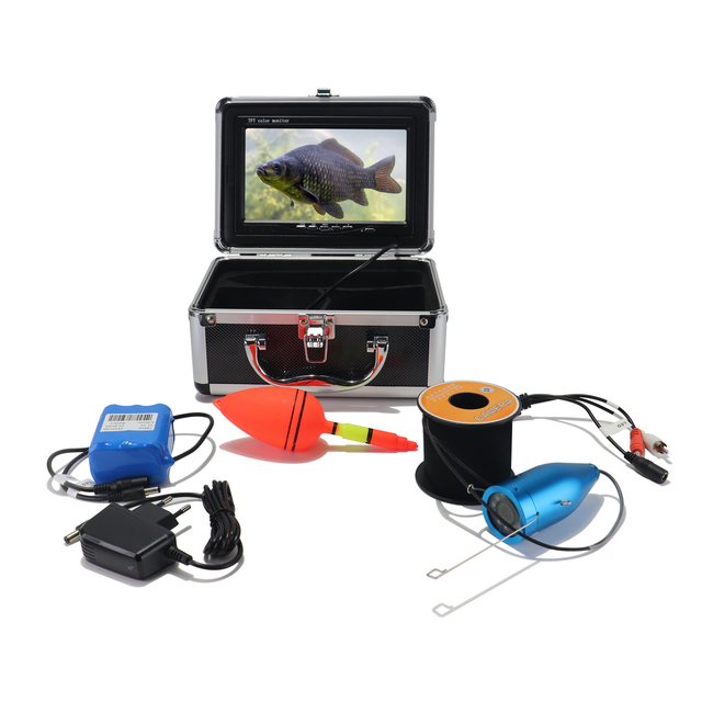 7'' Monitor Waterproof 30M Underwater Camera 1000TVL Fish Finder Camera with Aluminum Box Packing for Boat Ice Fishing