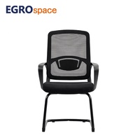Chaise de bureau en maille EGROspace pour visiteurs, dossier moyen, appui-tête de haute qualité, pour personnel et fabricants