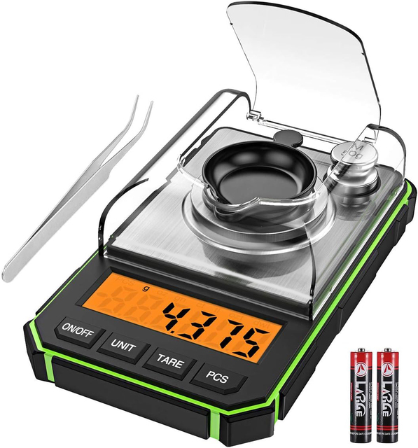 Digital Jewelry Scale 200g 0.01g Pocket Scales with 50g Calibration Weight Electronic Smart Scale for Professional Weighing