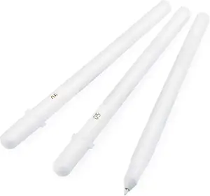 Sakura Gelly Roll白色中性笔白色各种尺寸，05 Fine / 08 Medium / 10 Bold Sakura 05/08/10中性笔Gelly Roll Pen