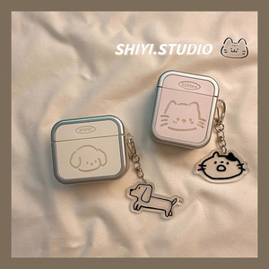 Coreano Ins Cute Cats and Dogs Adecuado para AirPods4 Estuche para auriculares Pareja Blue 3rd Gen <span class=keywords><strong>Airpodspro</strong></span> <span class=keywords><strong>1</strong></span> 2 - Product Image 3