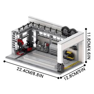 494 pièces MOC4062 Série City Street View Atelier de réparation automobile MOC MOOXI Jouets Blocs de construction Briques Modèle en plastique Jouet pour - Product Image 2