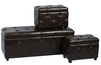 BAILEY personnalisé en cuir Morden chambre charnière rangement pouf banc siège pliable banc de rangement tabouret