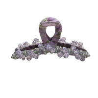 Pince à cheveux de luxe haut de gamme en cristal, motif pétale, design requin – Accessoire capillaire polyvalent et élégant pour femme, fait main, idéal pour un cadeau