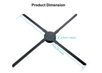 Hologramme volumétrique 80cm vue à 360 degrés hologramme 3d ventilateur Led contrôle d'application intelligent ventilateur 3d holographique pour magasins de détail