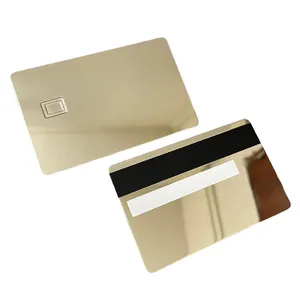 Carte di credito metalliche personalizzate in acciaio inossidabile, carta di credito, carta di credito in metallo con Slot per Chip Swipe