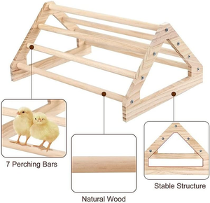 Legno pulcino palo in legno gallo piccolo animale Bar di addestramento di pollo Stand-per animali domestici gabbie di pollo - Product Image 3