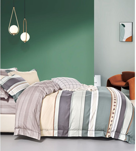 Thiết kế mới cotton in bộ đồ giường Bộ in Duvet cover tấm Ga Trải Giường tấm phẳng bộ với đóng gói tùy chỉnh Túi - Product Image 5