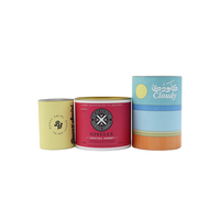 Boîte en carton de pots de tube de papier de crème glacée de gelato de conception personnalisée écologique avec le couvercle hermétique en métal de bidon pour le thé café