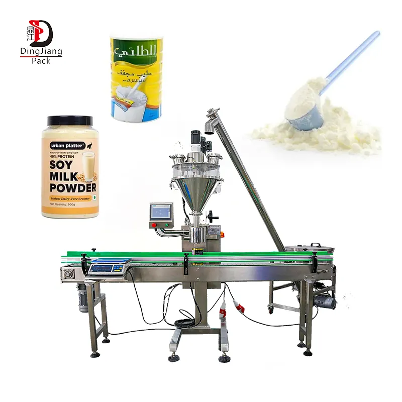 Automatic baby formula powder can bottle jar packing machine