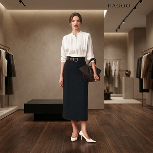 CV797 Wholesale Vietnam Women <b>Silk</b> Flared A Line <b>Skirt</b> High Waist Elegant Midi <b>Skirt</b> - Product Image 1