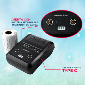 ELE-GATE Mobile Thermal <b>Printer</b> 58mm Bluetooth Portable <b>Receipt</b> <b>Printer</b> - Product Image 4