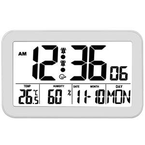 Dropshipping Shopify Wood - Grain - Designed Wall <strong>Clock</strong> with <strong>LCD</strong> High - Definition Digital Display Temperature and Humidity - Product Image 3