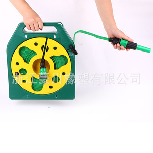 สายยางรดน้ำแบบม้วนเก็บได้ 15 เมตร สายถัก PVC แบบแบน พร้อมหัวฉีด สำหรับรดน้ำต้นไม้และล้างรถ - Product Image 2