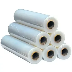 Factory Price Industrial Jumbo Stretch Film <b>Roll</b> LLDPE Wrapping <b>Plastic</b> Stretch Film for Packaging - Product Image 5