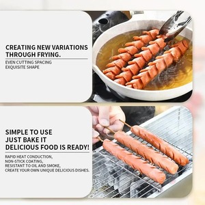 Coupe-saucisses créatif pour hot-dogs, moule à saucisses en forme de fleur, outil de cuisine pour barbecue, trancheuse à saucisses en plastique pour la cuisson - Product Image 5