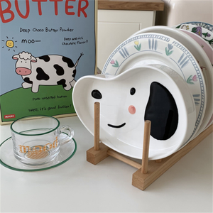 Articles <span class=keywords><strong>de</strong></span> table en céramique, en forme <span class=keywords><strong>de</strong></span> tête <span class=keywords><strong>de</strong></span> chien <span class=keywords><strong>de</strong></span> dessin animé, assiettes à dîner pour enfants, assiettes pour fête à la maison, utilisé - Product Image 5