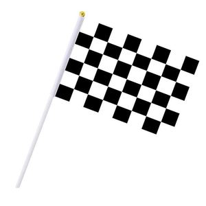 Racing Car <b>Flag</b> Sport Events Decorations Supplies Mini Hand Held Plastic Hand Stick Checkered <b>Flags</b> - Product Image 6