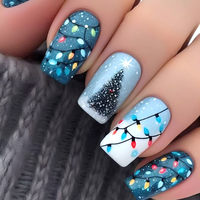Uñas Postizas Artificiales Reutilizables de Alta Calidad Estilo Francés, Uñas a Presión Personalizadas al por Mayor, Certificadas Halal