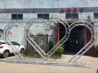 Corazón Personalizado Arco Curvo Techo Fondo Evento Aluminio Escenario Truss Iluminación Exterior Aluminio Truss