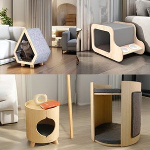 折りたたみ式猫ツリーハウス屋内屋外防水木制猫ハウス - Product Image 1