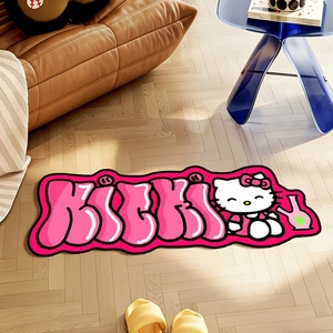 sanrio <strong>Rugs</strong> Custom Anime Irregular Printed Carpet <strong>Kitty</strong> <strong>Rug</strong> Cartoon Bedroom Doormat Die-cutting Precise Cutting Area <strong>Rug</strong> - Product Image 4